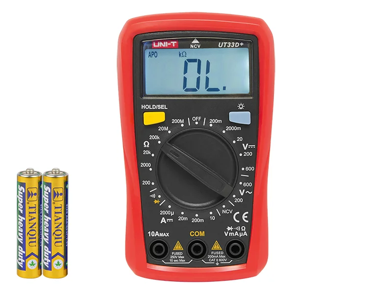 Multímetro Digital 600v 10a 200mohm Ncv
