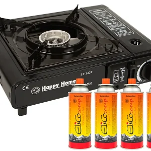 Fogão a Gás Mala de Turismo + 4 Cartuchos