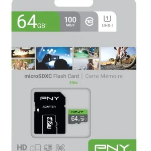 Cartão de Memória Microsdxc 64gb Classe 10 + Adap.