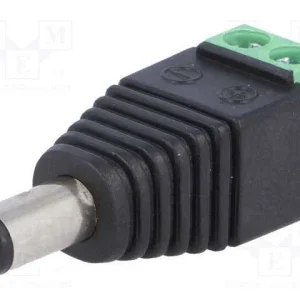 Passo: Adaptador, 5,5/2,1mm, 5,5mm, 2,1mm, Termin.