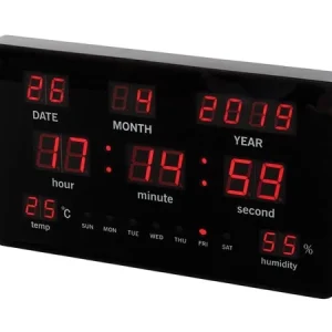 Relógio LED de Parede C/ Temperatura - Velleman
