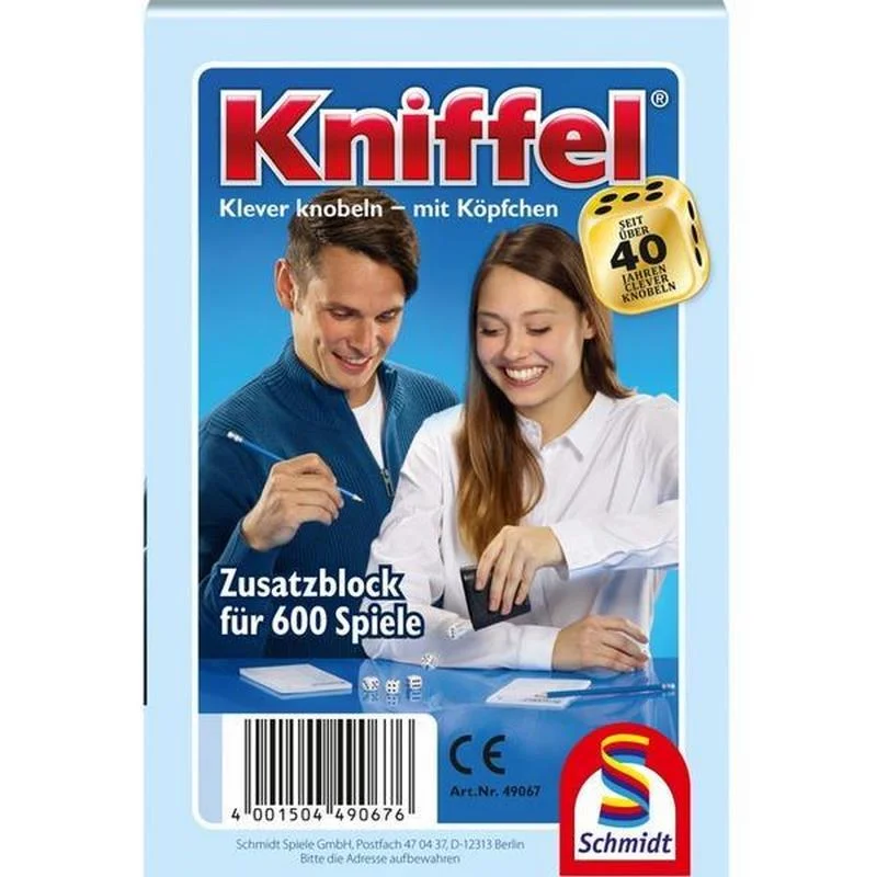 Jogo de Dados Jogos Schmidt Kniffelblock