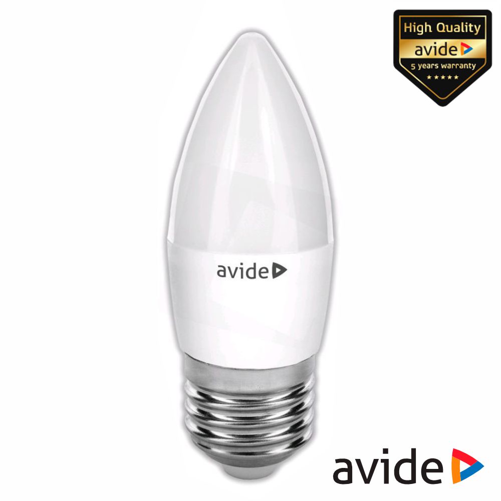 Lâmpada LED E27 Vela 6.5W 230V 3000K 806lm AVIDE