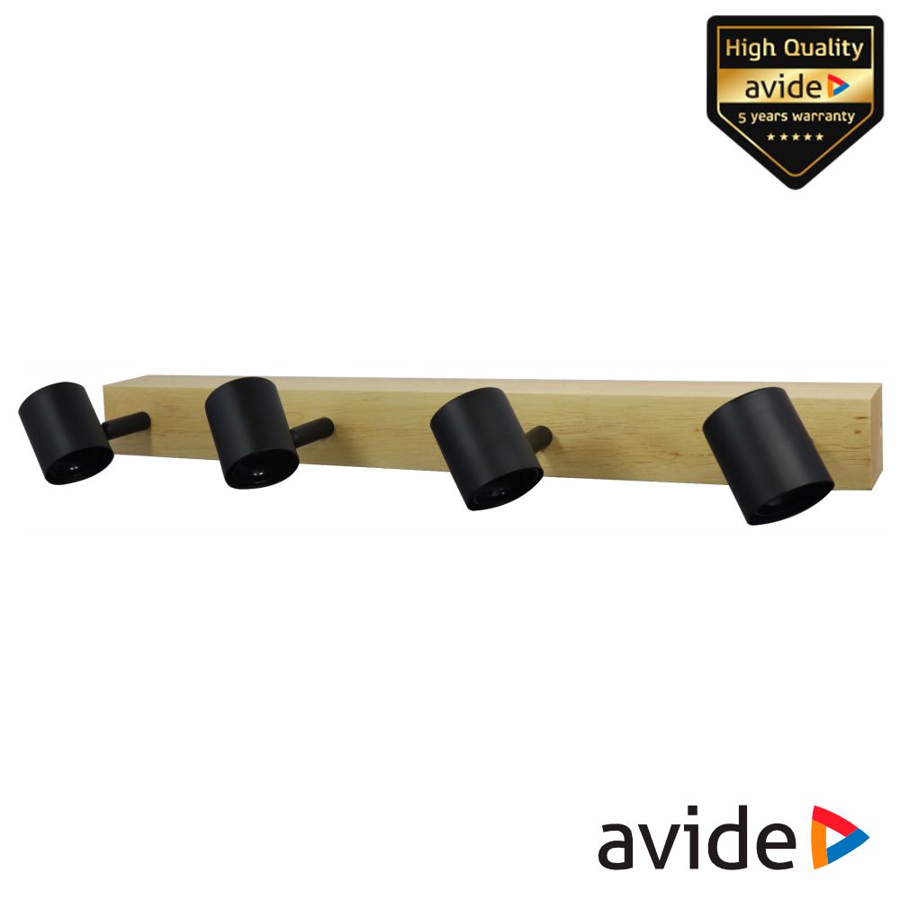 Candeeiro LED Teto/Parede IP20 Castanho/Preto AVIDE