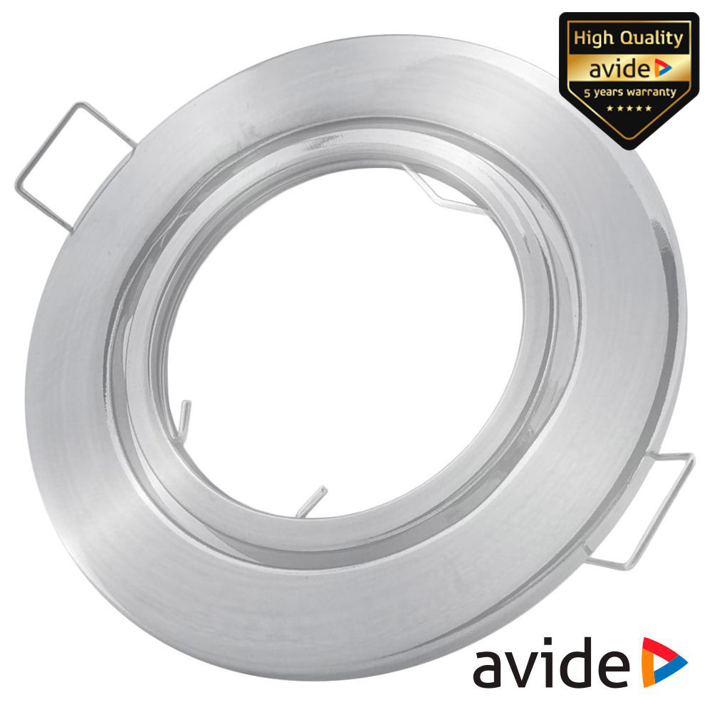 Aro Redondo Ajustável Acetinado P/ MR16-GU10 AVIDE