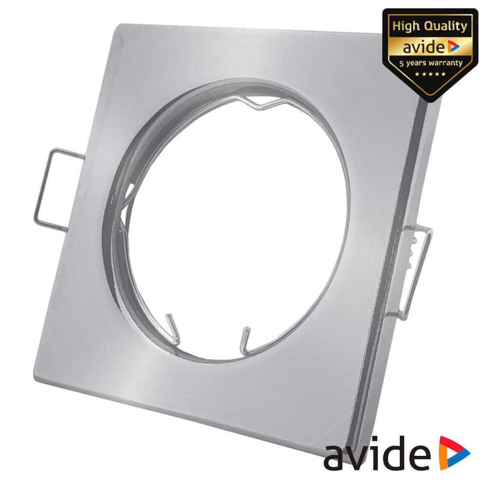 Aro Quadrado Fixo Acetinado P/ MR16-GU10 AVIDE
