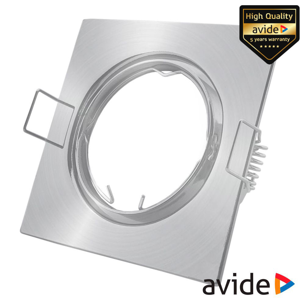 Aro Quadrado Ajustável Acetinado P/ MR16-GU10 AVIDE