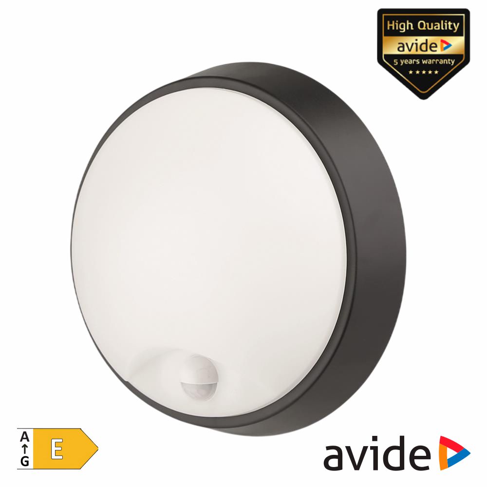 Aplique LED Redondo CCT 18W 2200lm PIR AVIDE