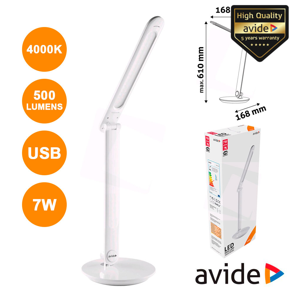 CANDEEIRO DECORATIVO LED 7W 4000K 500LM AVIDE