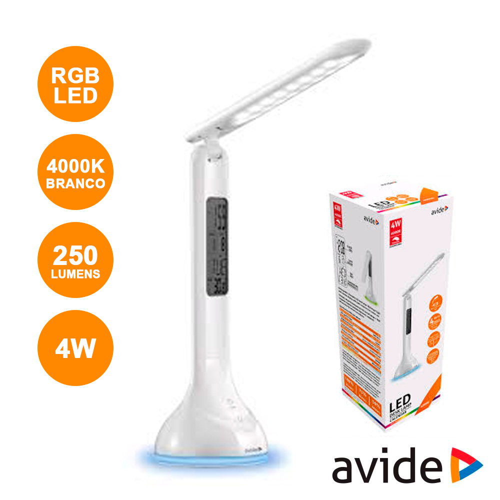 CANDEEIRO DECORATIVO LED 4W 4000K RGB CALENDÁRIO 250LM AVIDE