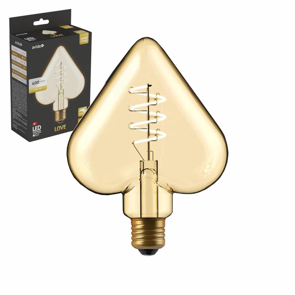 Lâmpada E27 4.9W 230V Filamento 2200K 400lm Dimável Love