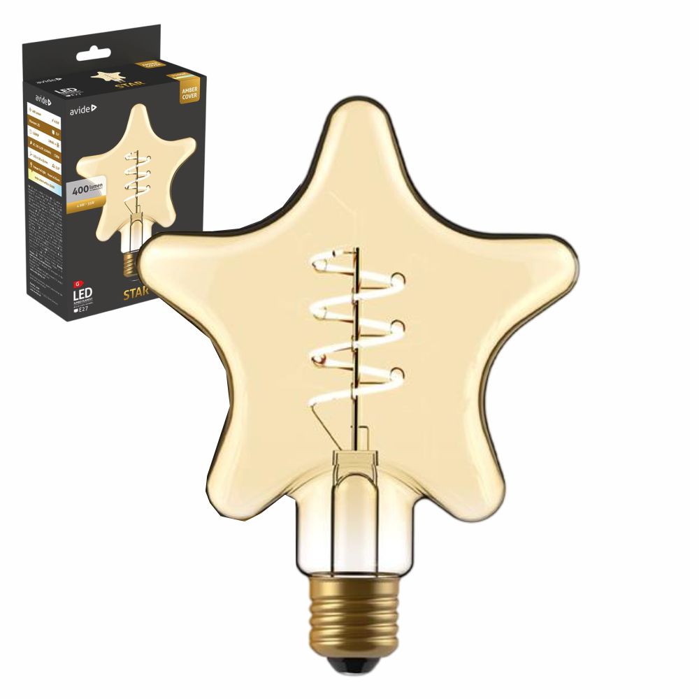 Lâmpada E27 4.9W 230V Filamento 2200K 400lm Dimável Star