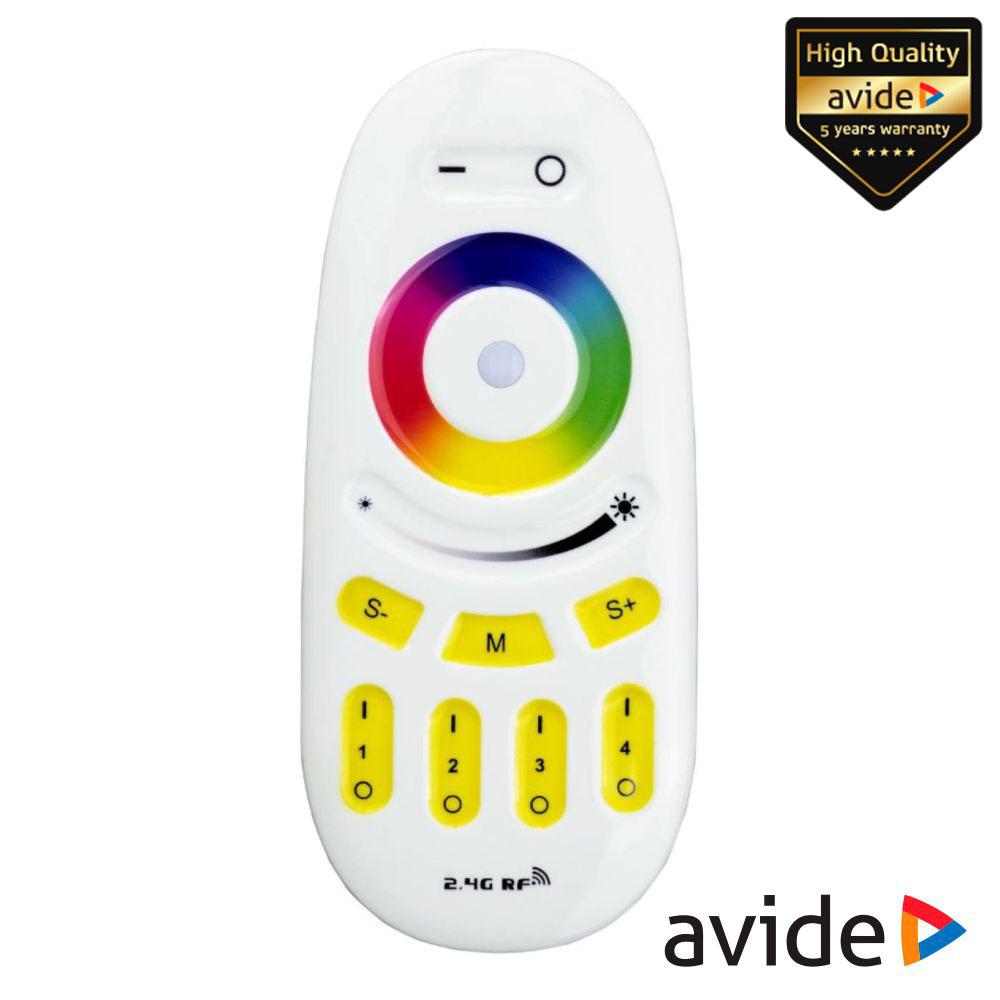 Comando RF P/ Fita LEDS RGBW 12V 10A AVIDE