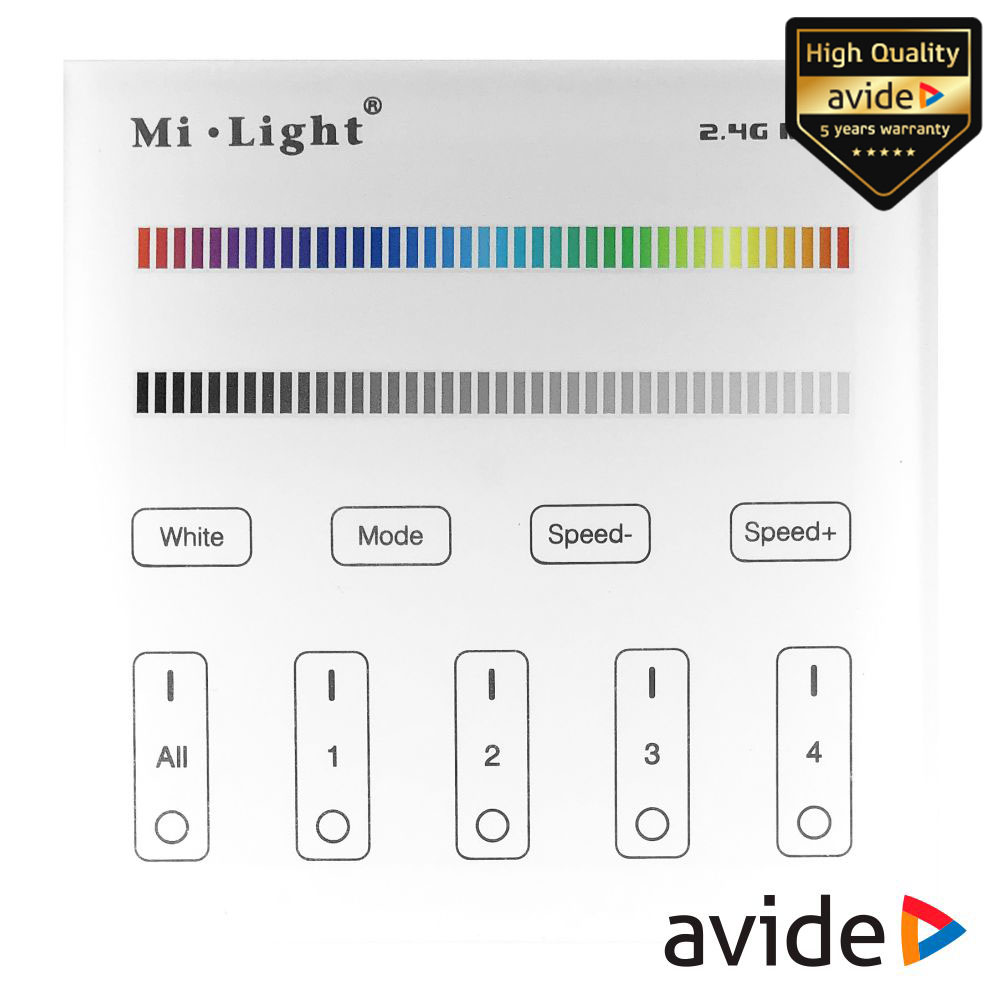 Interruptor de Parede Tátil P/ Fita LEDS 12V RGBW AVIDE