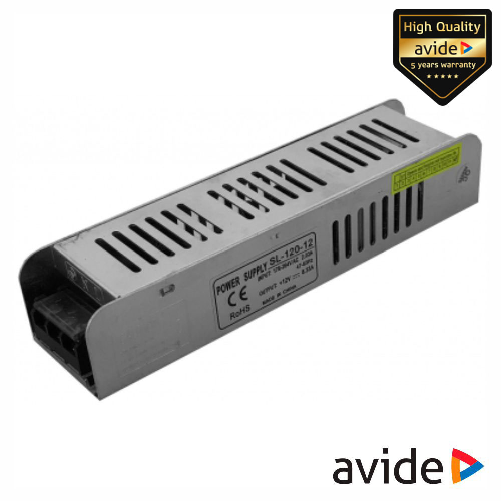 Fonte de Alimentação Industrial Slim 12V 10A 120W AVIDE