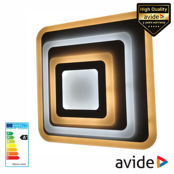 Candeeiro Teto/Parede LED 92W 3000K-4000K-6400K AVIDE