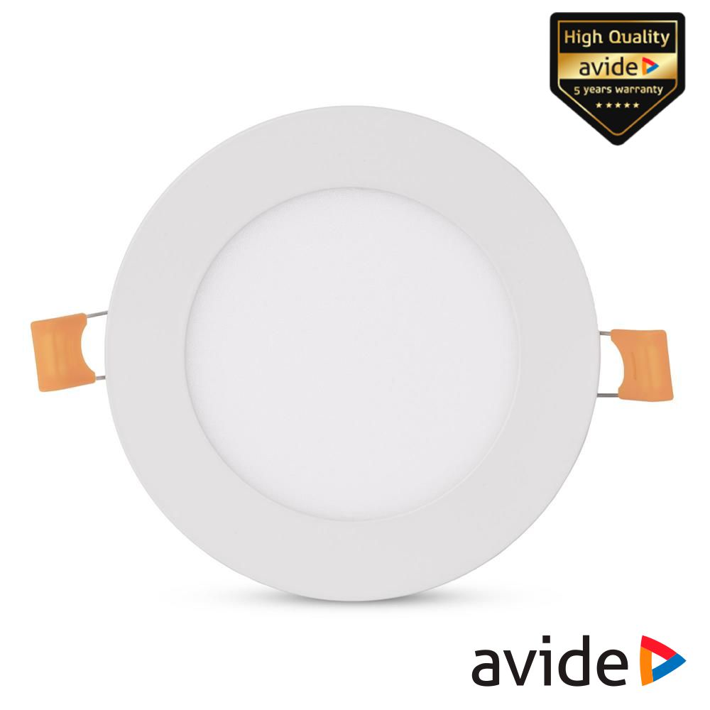 Painel LEDS Redondo 6W CCT 118mm 420lm IP44 AVIDE