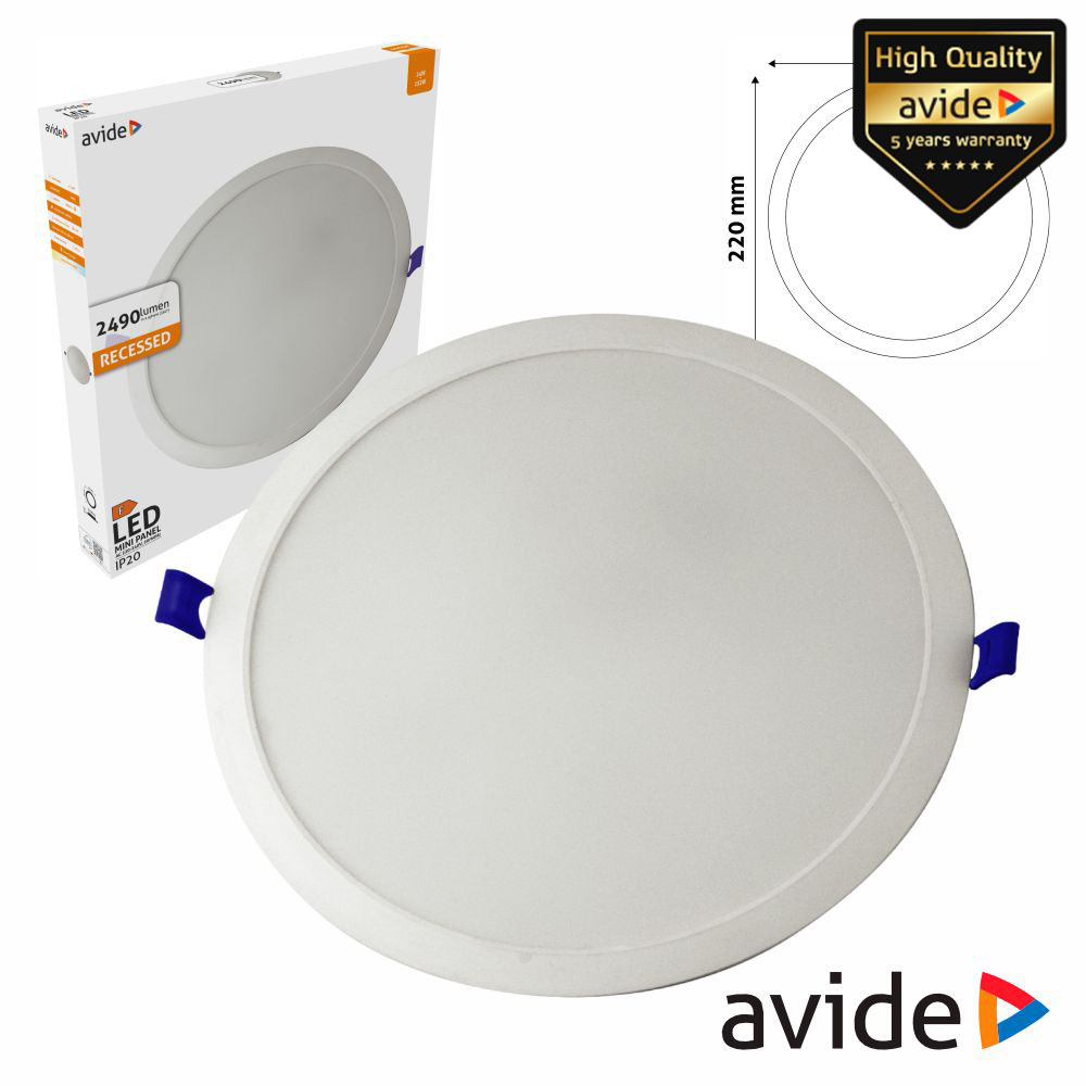 Painel LEDS Redondo 24W 295mm 4000K 2490lm AVIDE