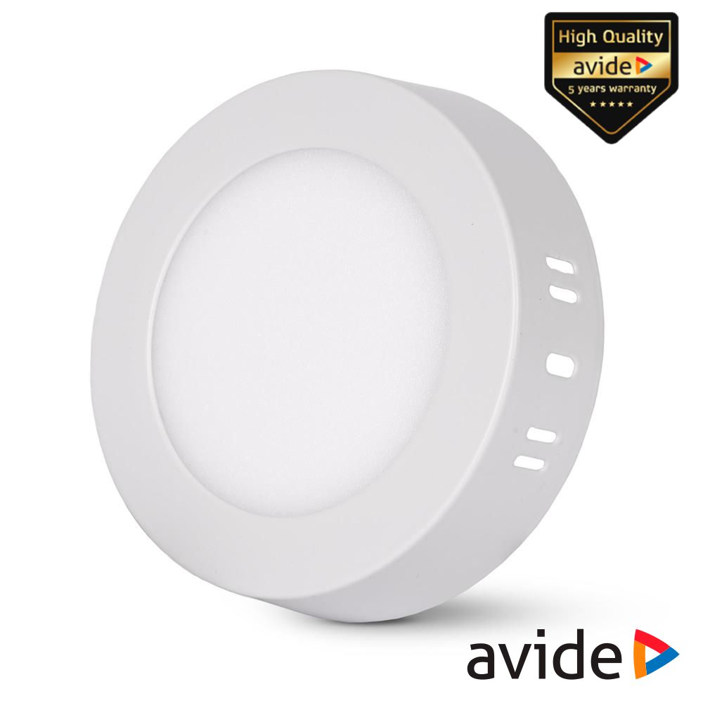 Painel LEDs Redondo Superfície CCT 6W 132mm 420lm AVIDE