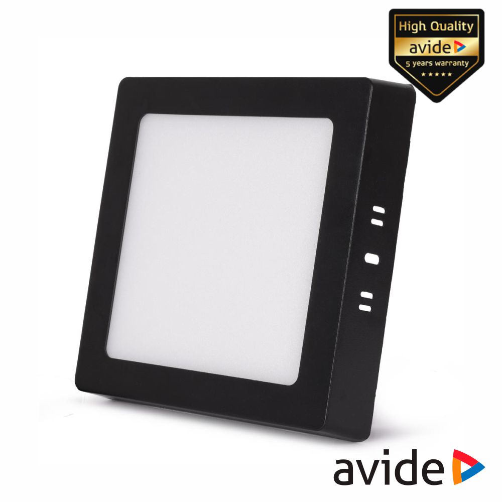 Painel Leds Quadrado CCT 12W 169mm 950lm Preto AVIDE