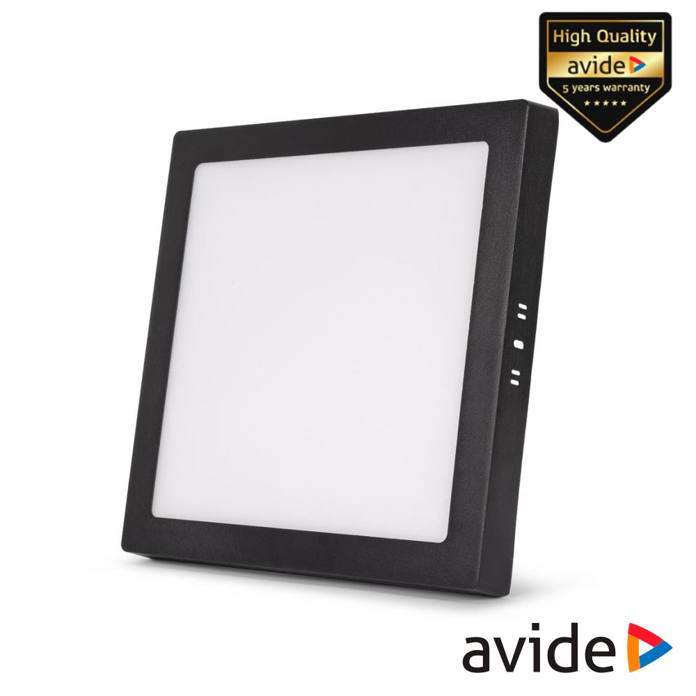 Painel Leds Quadrado CCT 24W 307mm 2000lm Preto AVIDE