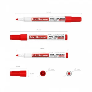 Marcador de Placa Branca W-500, Cor: Vermelho Eri.