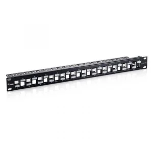 Cat.6a Painel For 24 Keystone Jacks, Shielded, Bla