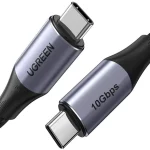 Cabo Ugreen Us355 Usb-C 3.1 M/M Gen2 5a 1m Trança.