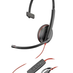 Poly Blackwire 3215 Auscultadores com Fios Fita D.