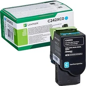 Toner Cyan Lexmark C242xc0 de Capacidade Extra Co.
