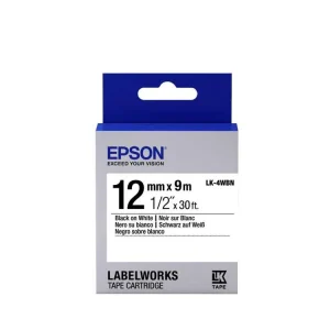 Epson Label Cartridge Standard Black/White 12mm (.