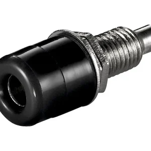 Soquete para Painel Isolado de 4.0 Mm. Preto