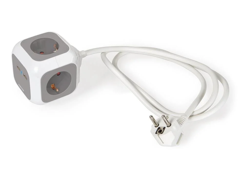 Extensão Elétrica 4 Tomadas 1,4m Cubik Branco