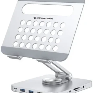 Docking Station Usb-C "8-Em-1" C/ Suporte Dobráve.