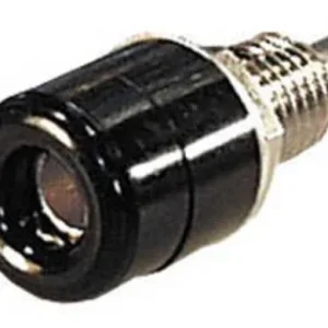 Conector Banana Fêmea do Chassi Preto.