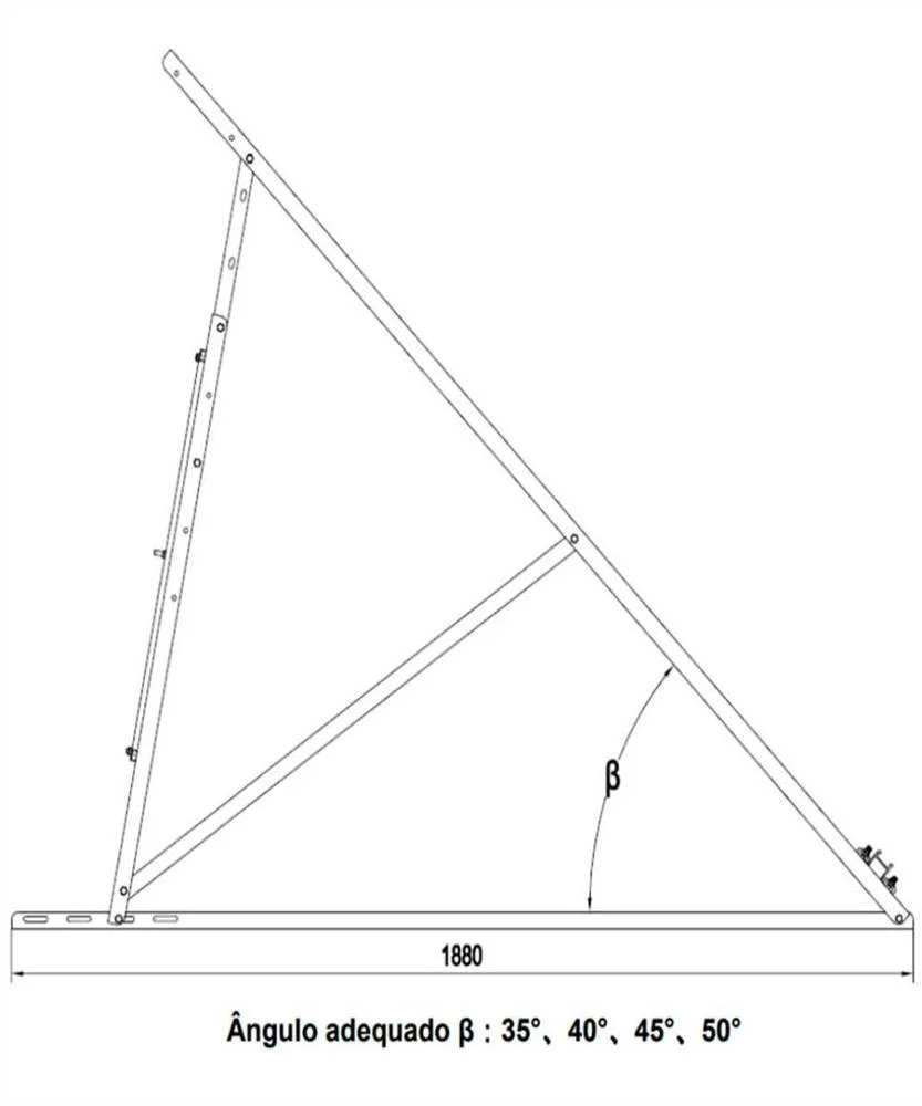 Suporte de Terraço para Colector de 20 Tubos
