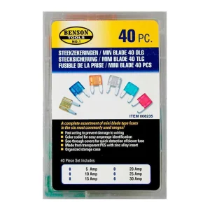 Jogo 40 Mini Fusiveis para Carro