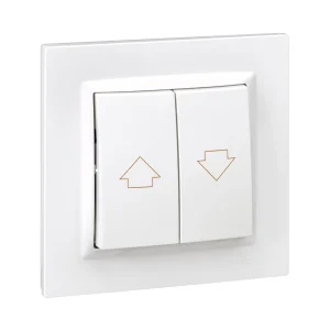 Botão de Estores Brancas com Quadro