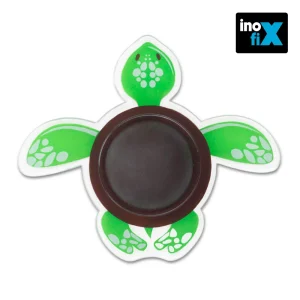 Batente de Parede Adesivo Tartaruga Verde Inofix
