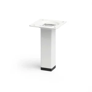 Pé Quadrado de Aço. Cor Branco. Mod. 400g. Medida.