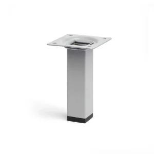 Pé Quadrado de Aço e Acabamento Cromado Mate Líqu.