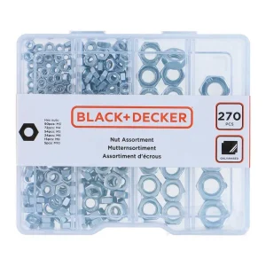 Sortido de Porcas 270 Peças Black+Decker