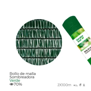 Rolo Malha de Ocultaçao Verde Ocultaçao 70% 2x100m