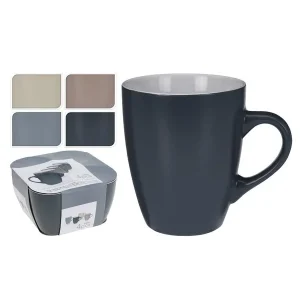 Conjunto de 4 Canecas de Faiança de 340 Ml