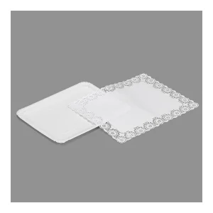 Pack 2 Bandeja Retangular com Toalhinhas 22x28 Cm