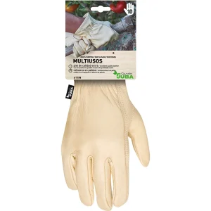 Luva de Jardinagem de Couro de Grão Reforçada