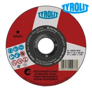 Disco de Corte Plano 41c 125x1x22,23 A60r-Bfb Tyro