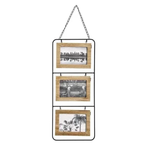 Moldura P/ Fotos Atmosphera 6 Fotos de Madeira