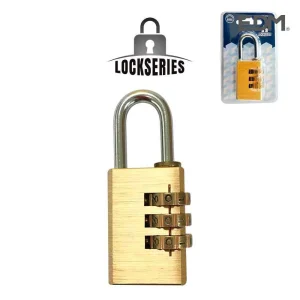 Cadeado Latão Combinação 27,5mm Blister