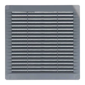Grelha de Ventilação Quadrada com Plugues e Mosqu.